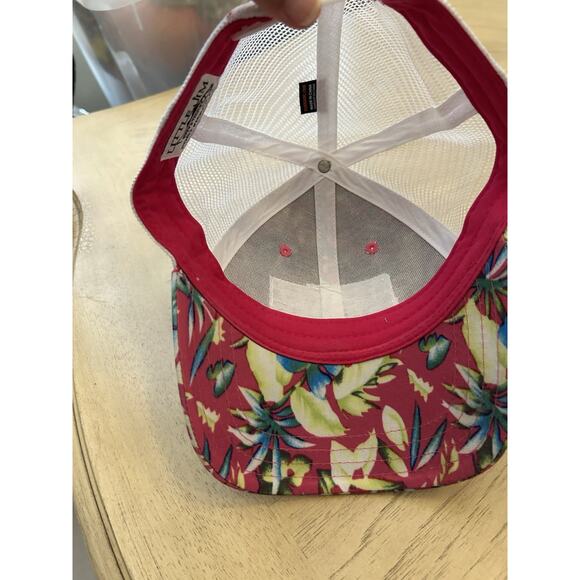 Hawaiian Trucker Hat Tropical Pink Fishing Gorpcore Colorful Skater Surfer NWOT - Picture 8 of 10